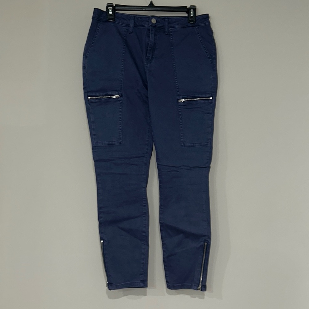 Meritage Military Patch Pocket Skinny Jean with ankle zippers